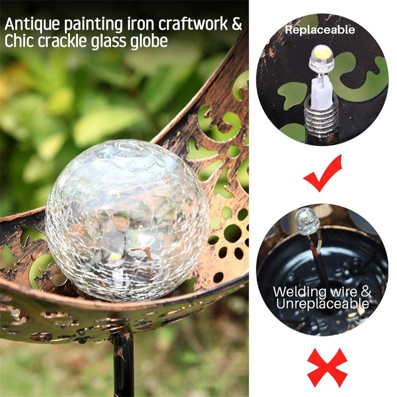 LazyDecorlight™ Garden Solar Lights Outdoor Moon Crackle Stake Metal Lights Courtyard - Lazy Pro