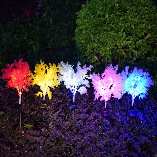 LazyDecorlight™ Patio Pathway Porch Backyard LED Solar Coral Stake Garden Light Rechargeable