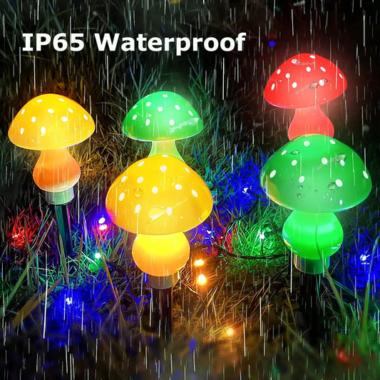 LazyDecorlight™ Solar Mushroom Light; Multi-Color Changing LED Outdoor Flowers Garden Courtyard Yard Patio Outside Christmas Holiday Decor