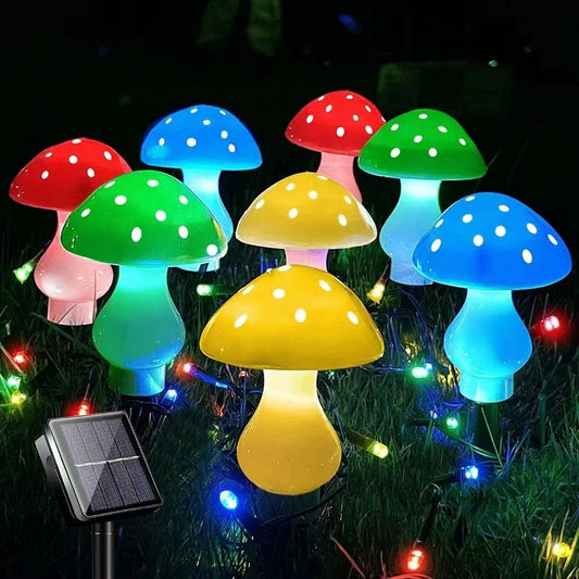 LazyDecorlight™ Solar Mushroom Light; Multi-Color Changing LED Outdoor Flowers Garden Courtyard Yard Patio Outside Christmas Holiday Decor