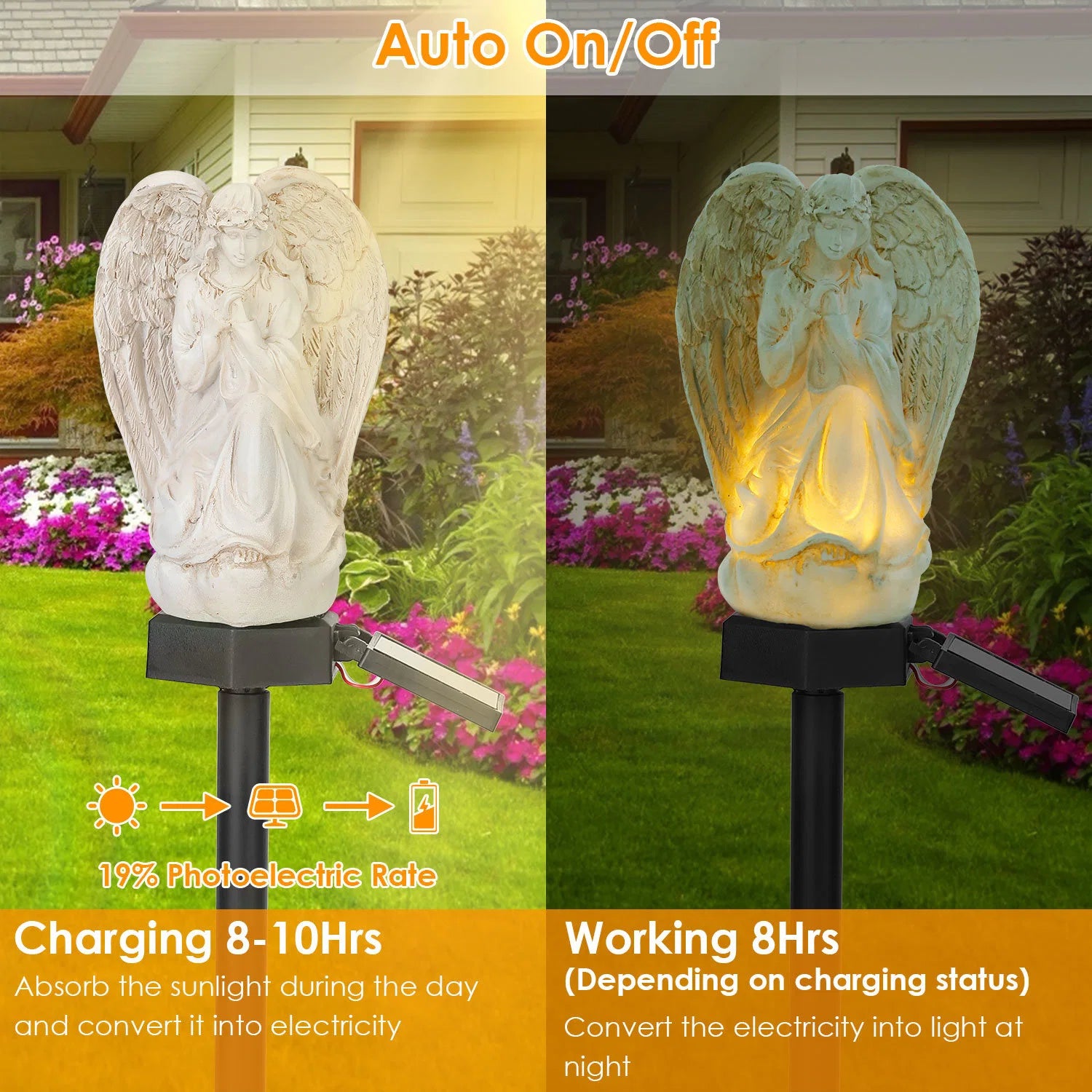 LazyDecorlight™ Solar Praying Angel Statue Garden Light LED Decoration Angel Lamp IP65 Waterproof Landscape Solar Lawn Lamps - Lazy Pro