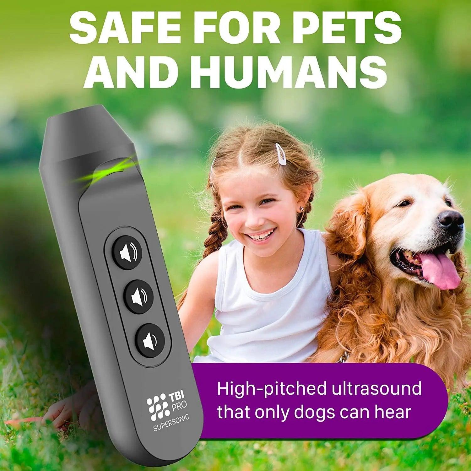 Lazydog 3-in-1 Dog Bark Control Ultrasonic Device | Rechargeable | Barking Deterrent Devices | Handheld Repellent | Stop No Bark Training | 16.8 Ft - Lazy Pro