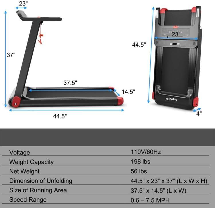 LazyFit™ 225 Light - Treadmill 2.25 HP & Speaker Foldable Walking Pad - Lazy Pro