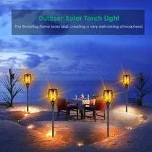 LazyFlame96™ 96 LED Outdoor Solar Torch Lights Waterproof Flickering Dancing Flame - Lazy Pro
