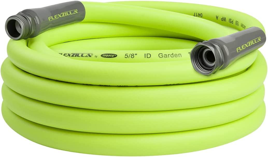 LazyFlex™ Garden Hose 5/8 in. x 25 ft., Heavy Duty, Lightweight, Drinking Water Safe, Salad Color, Pro Connectors - Lazy Pro