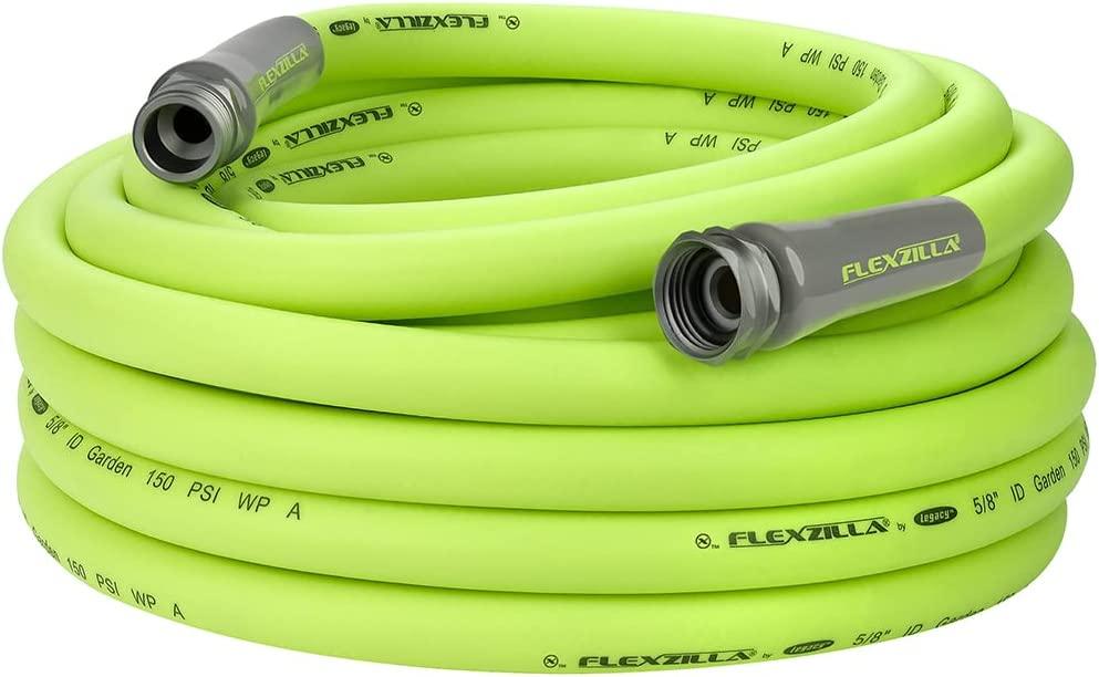 LazyFlex™ Garden Hose 5/8 in. x 50 ft., Heavy Duty, Lightweight, Drinking Water Safe, Salad Color, Pro Connectors - Lazy Pro