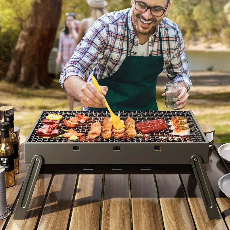 LazyGrill - Convenient Portable Folding Household Grill, Barbecue Stove For Outdoor - Lazy Pro