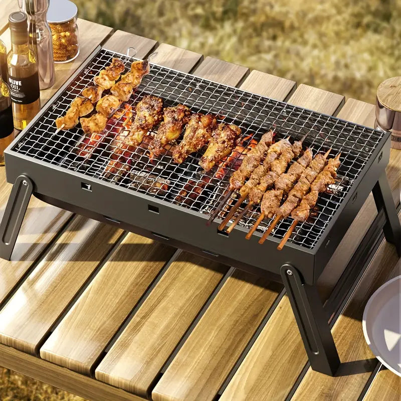 LazyGrill - Convenient Portable Folding Household Grill, Barbecue Stove For Outdoor - Lazy Pro