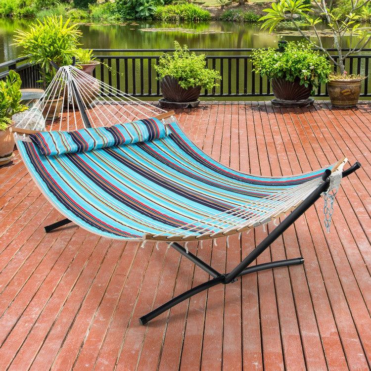 LazyHammocks™ 2-Person Hammock Stand with Carrying Bag for Yard - Lazy Pro