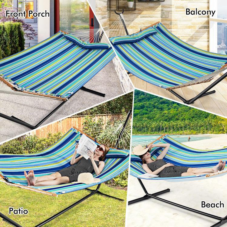 LazyHammocks™ Patio Hammock Foldable Portable Swing Chair Bed with Detachable Pillow - Lazy Pro