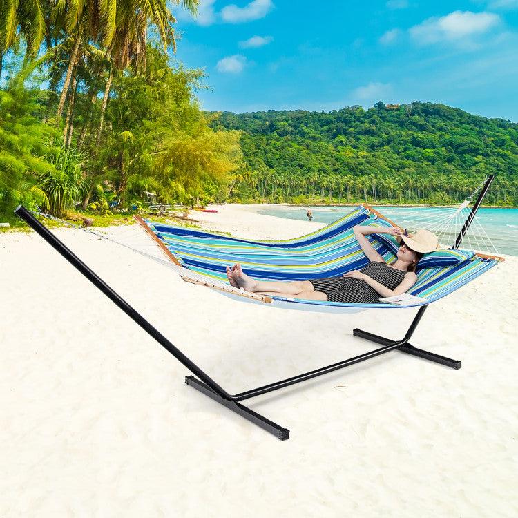 LazyHammocks™ Patio Hammock Foldable Portable Swing Chair Bed with Detachable Pillow - Lazy Pro