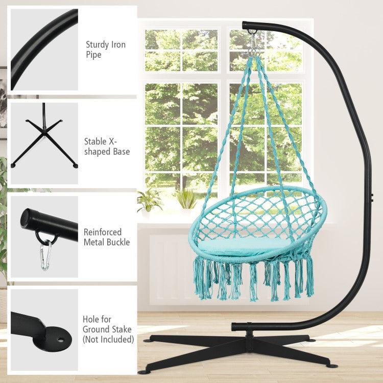 LazyHammocks™ Solid Steel C Hammock Frame Stand - Lazy Pro