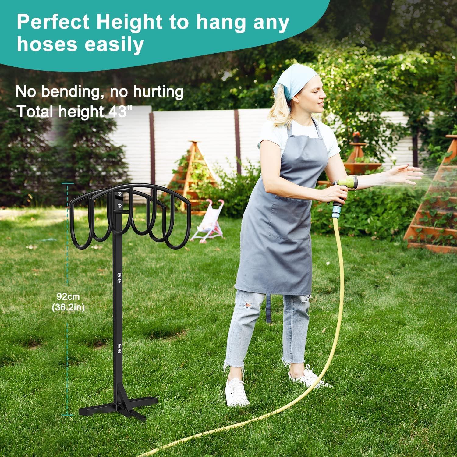 LazyHolder™ Garden Hose Holder Detachable Metal Water Hose Holder Hose Hanger, Heavy Duty Hose Holder - Lazy Pro