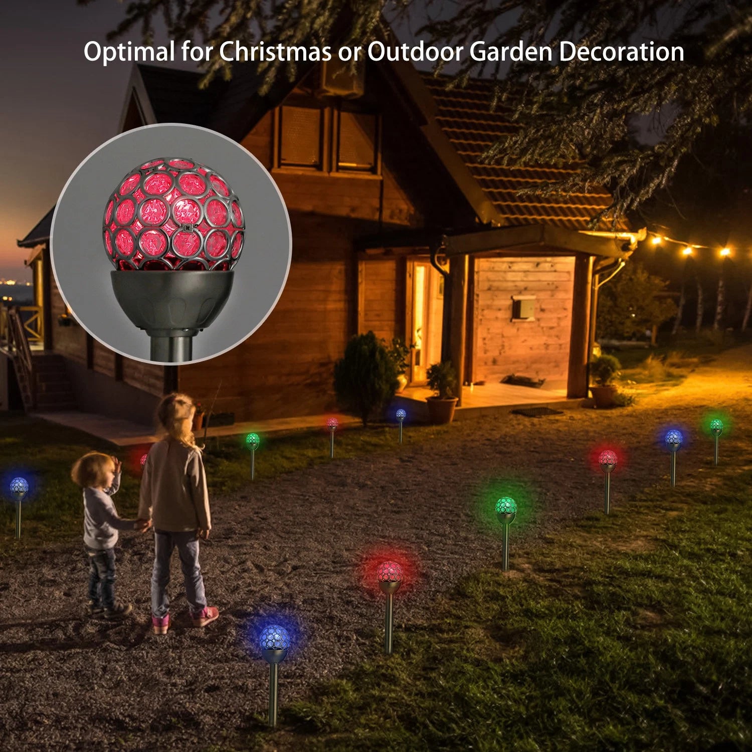 LazyInground™ 3 Pcs Outdoor Solar Lights IP44 Waterproof Ball RGB Light Garden Decor Lamp Landscape Christmas - Lazy Pro