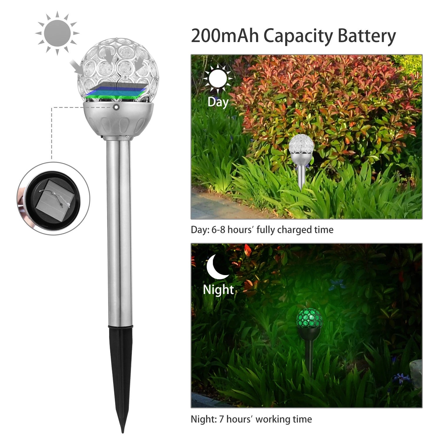 LazyInground™ 3 Pcs Outdoor Solar Lights IP44 Waterproof Ball RGB Light Garden Decor Lamp Landscape Christmas - Lazy Pro