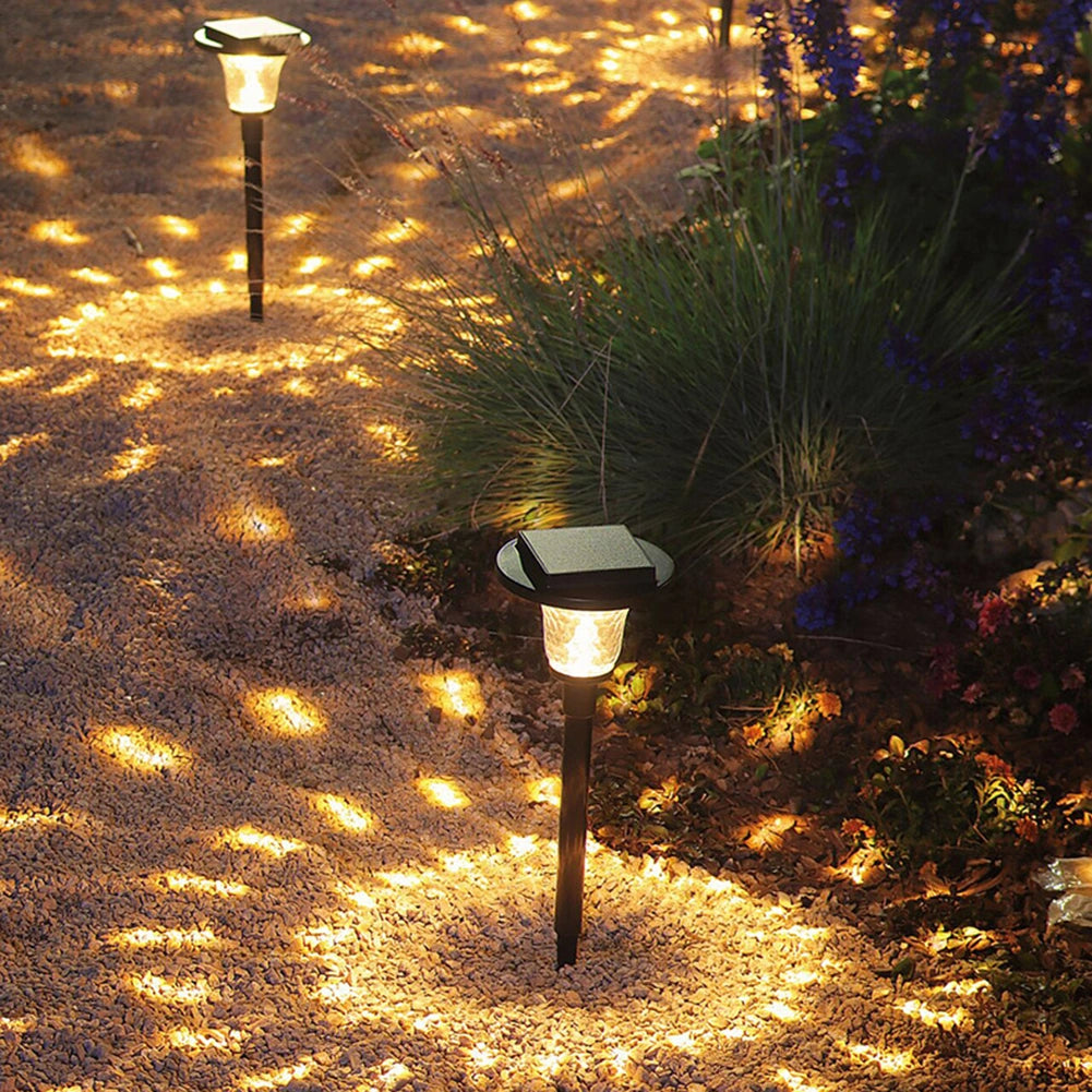 LazyInground™ 6PCS Solar Pathway Lights - 2 Modes Solar Landscape Lights W/ IP65 Waterproof, Solar Powered Outdoor Path Lights for Walkway/Yard/Backyard/Lawn/Sidewalk/Landscape Decorative(Warm White&RGB) - Lazy Pro