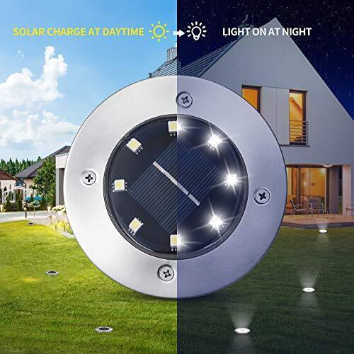 LazyInground™ Solar Ground Lights, Garden Lights Solar Powered,Disk Lights Waterproof In-Ground Outdoor Landscape