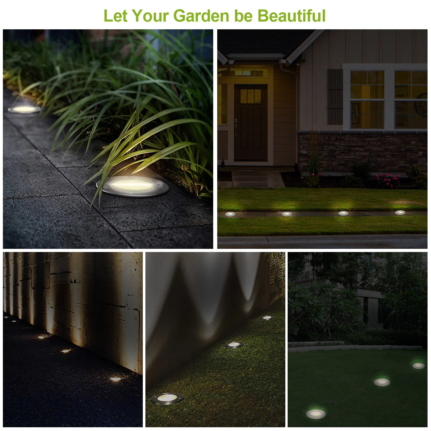 LazyInground™ Solar LED Disk Lights IP44 Water-Resistant Light Sensor Lawn Light Auto On/Off Light Built in for Garden Yard Deck Path - Lazy Pro