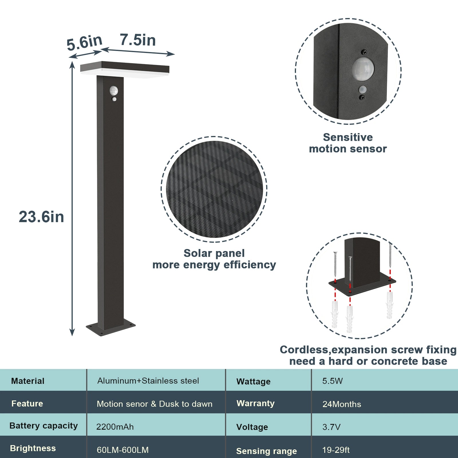 LazyInground™ Solar Outdoor Light Pathway Dusk to Dawn Garden Lighting 17330 - Lazy Pro