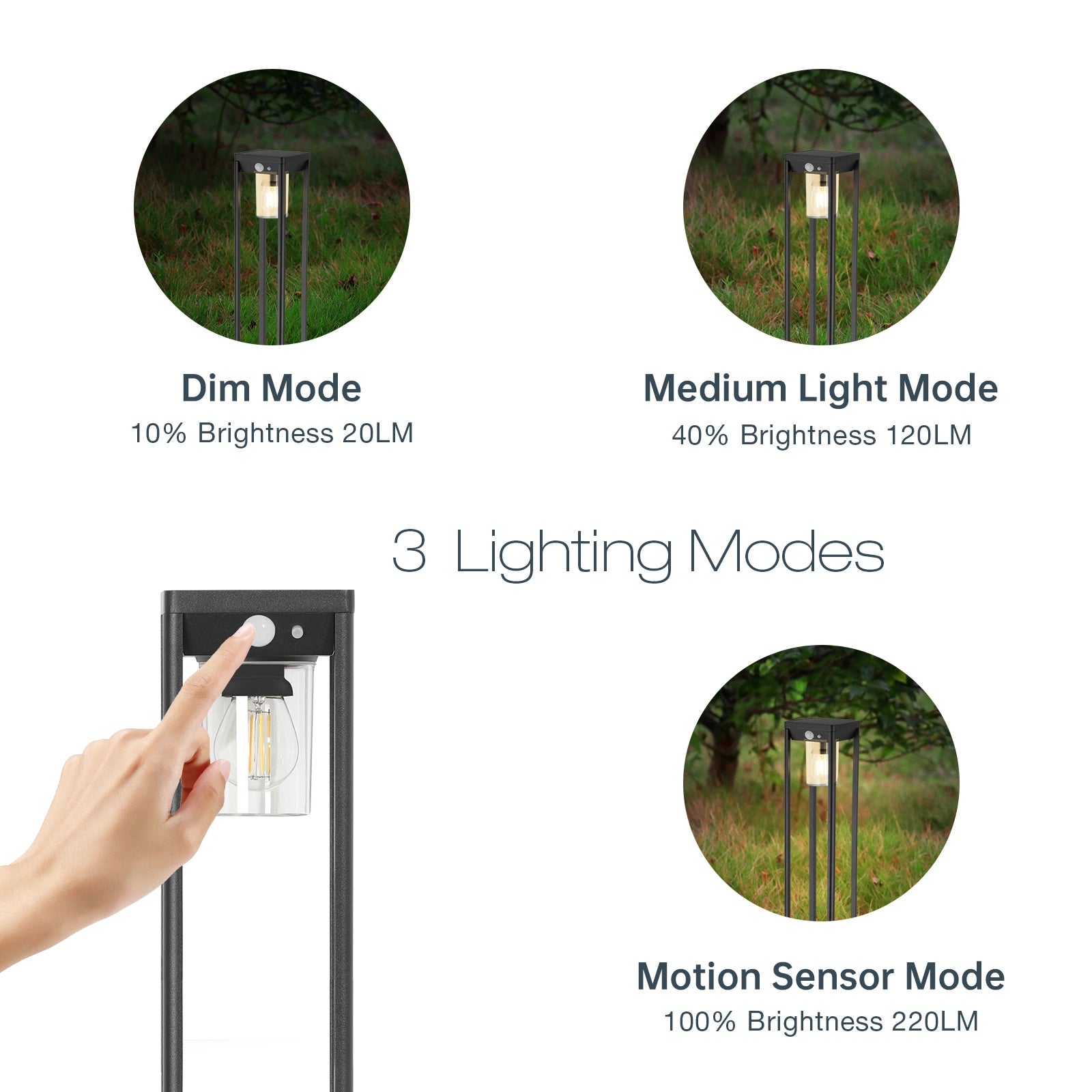 LazyInground™ Solar Outdoor Light Pathway Dusk to Dawn Garden Lighting 2094 - Lazy Pro
