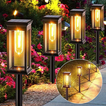 LazyInground™ Solar Pathway Lights Outdoor, Solar Garden Lights Outdoor - Lazy Pro