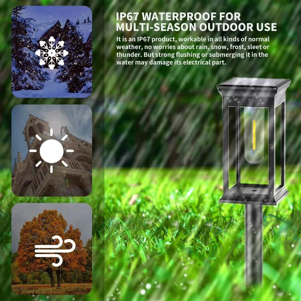 LazyInground™ Solar Pathway Lights Outdoor, Solar Garden Lights Outdoor - Lazy Pro