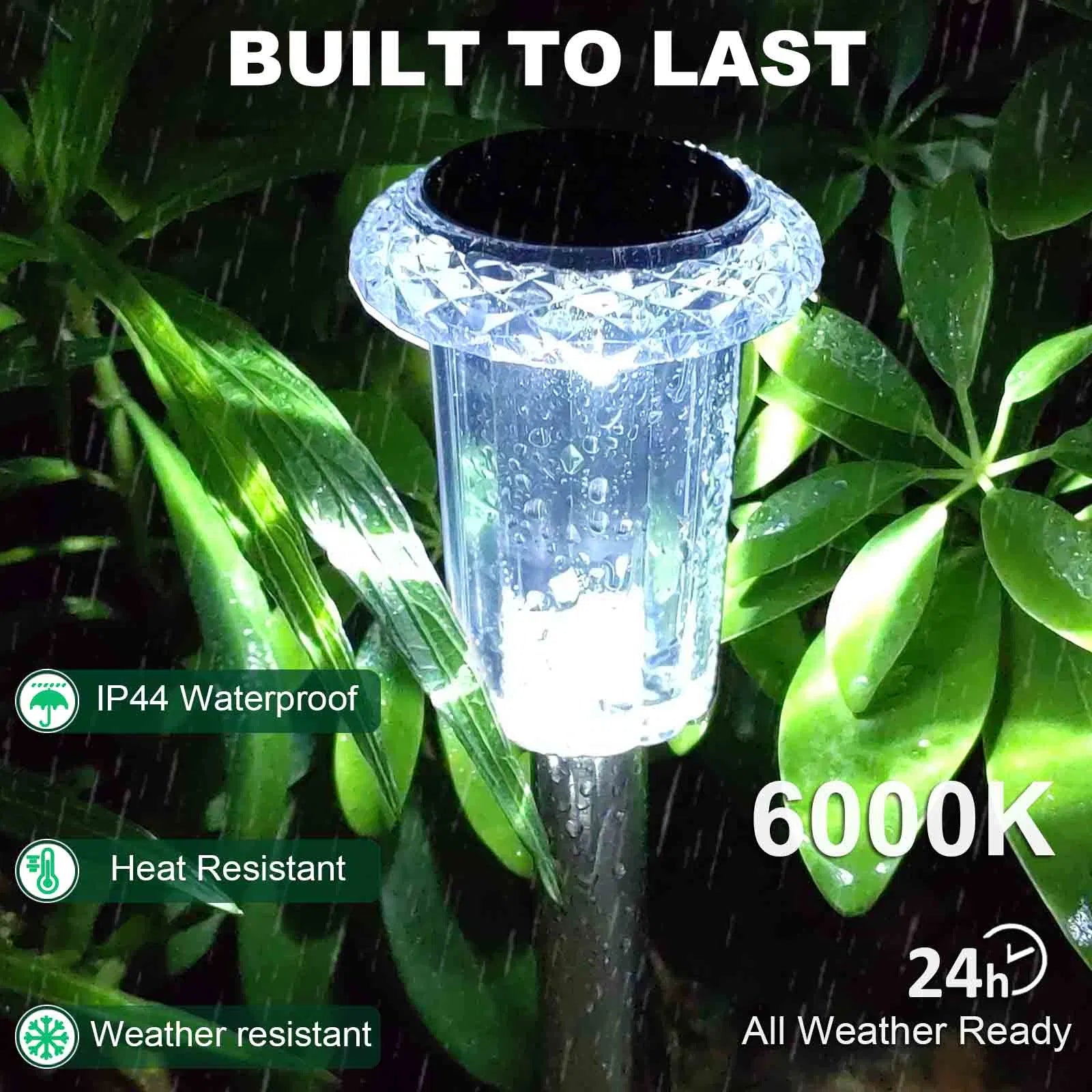 LazyInground™ Solar Pathway Lights, Solar Garden Lights Outdoor White, Waterproof Led Path Lights for Yard, Patio, Landscape, Walkway - Lazy Pro