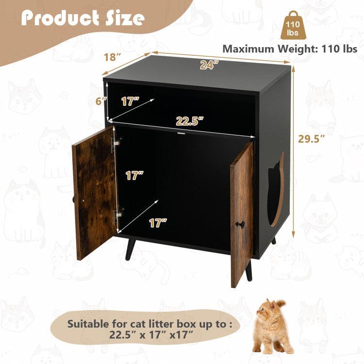 LazyKennels™ Industrial Cat Litter Box Enclosure with Entry and Open Compartment - Lazy Pro