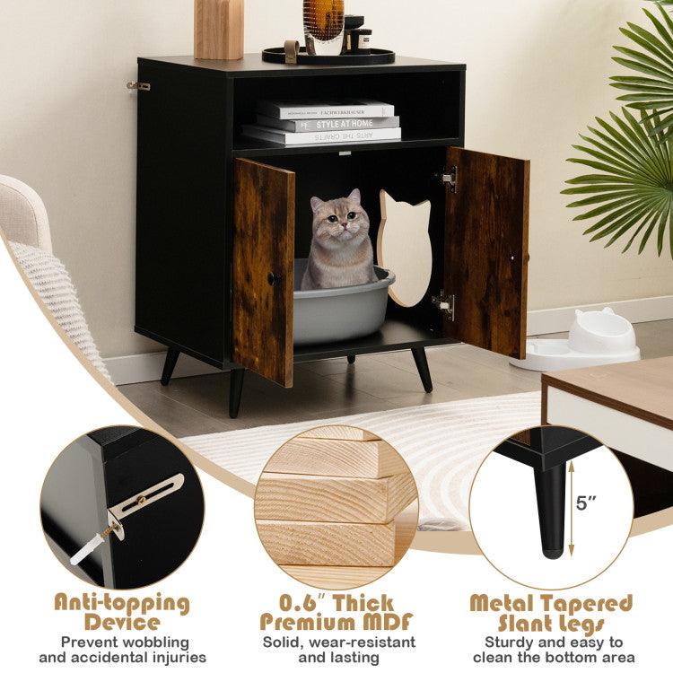 LazyKennels™ Industrial Cat Litter Box Enclosure with Entry and Open Compartment - Lazy Pro