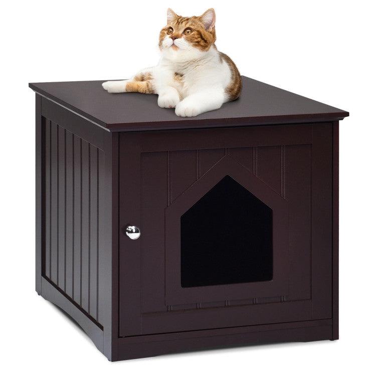 LazyKennels™ Sidetable Nightstand Weatherproof Multi-function Cat House - Lazy Pro