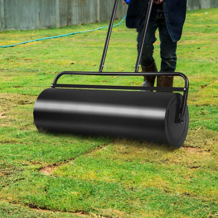 LazyLawn™ 36 x 12 Inch Tow Lawn Roller Water Filled Metal Push Roller - Lazy Pro