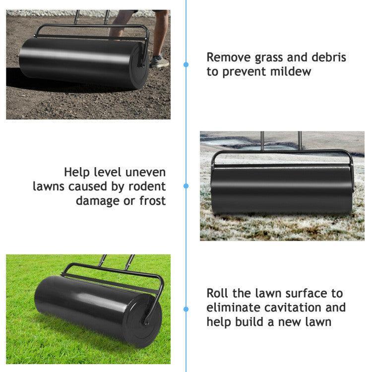 LazyLawn™ 36 x 12 Inch Tow Lawn Roller Water Filled Metal Push Roller - Lazy Pro