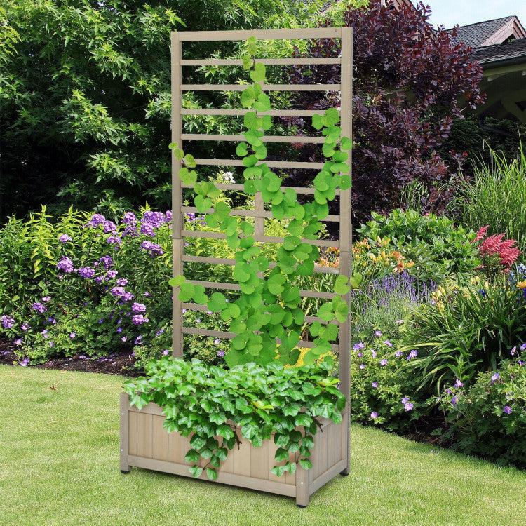 LazyLawn™ Raised Garden Bed with Trellis for Climbing Plants - Lazy Pro