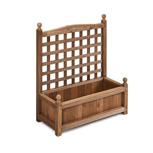 LazyLawn™ Solid Wood Planter Box with Trellis Weather-resistant Outdoor