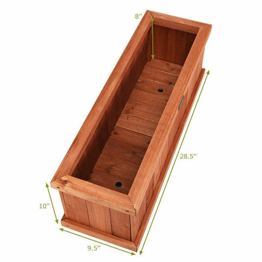 LazyLawn™ Wooden Decorative Planter Box for Garden Yard and Window