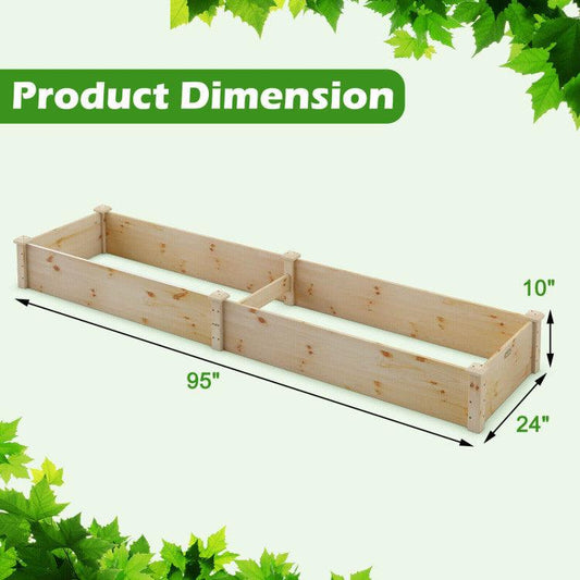 LazyLawn™ Wooden Raised Garden Bed Outdoor for Vegetables Flowers Fruit