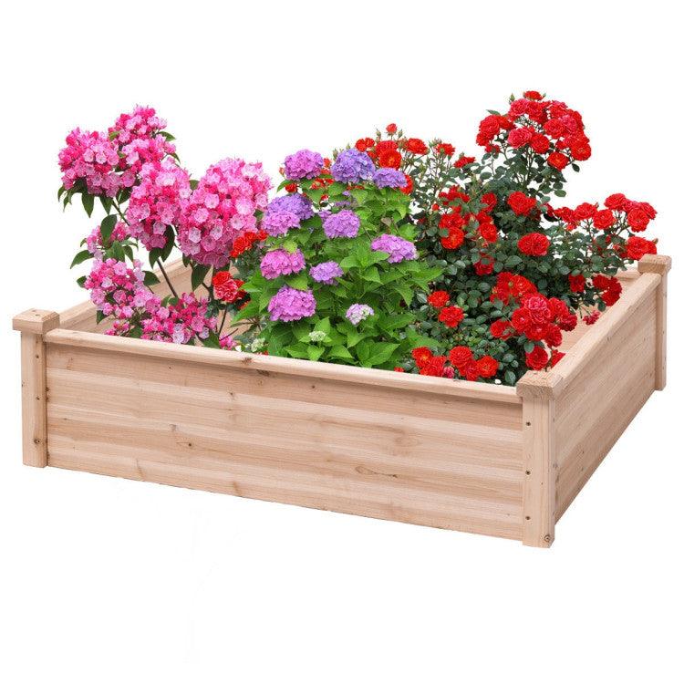 LazyLawn™ Wooden Square Garden Vegetable Flower Bed - Lazy Pro