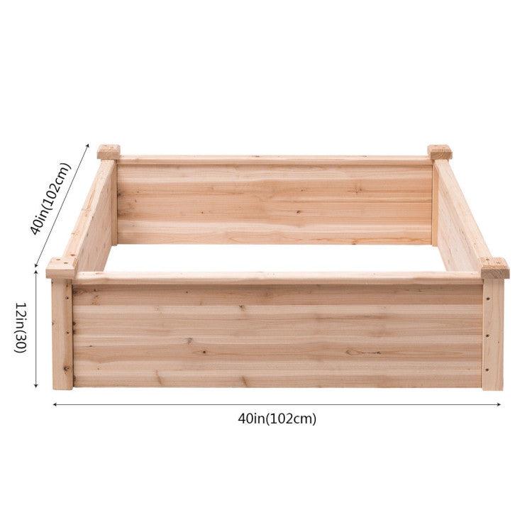 LazyLawn™ Wooden Square Garden Vegetable Flower Bed - Lazy Pro