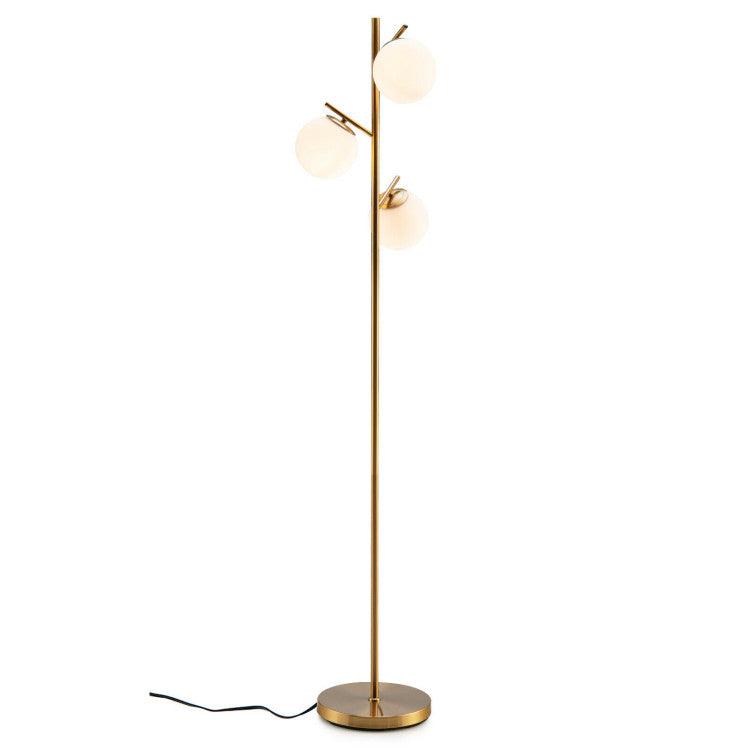 LazyLighting™ 3-Globe Floor Lamp with Foot Switch and Bulb Bases - Lazy Pro