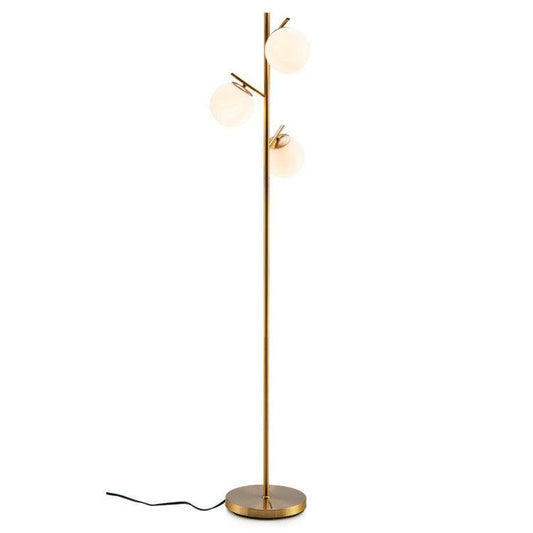 LazyLighting™ 3-Globe Floor Lamp with Foot Switch and Bulb Bases