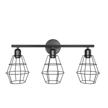 LazyLighting™ 3-Light Industrial Bathroom Vanity Cage Light Vintage Wall Lamp - Lazy Pro