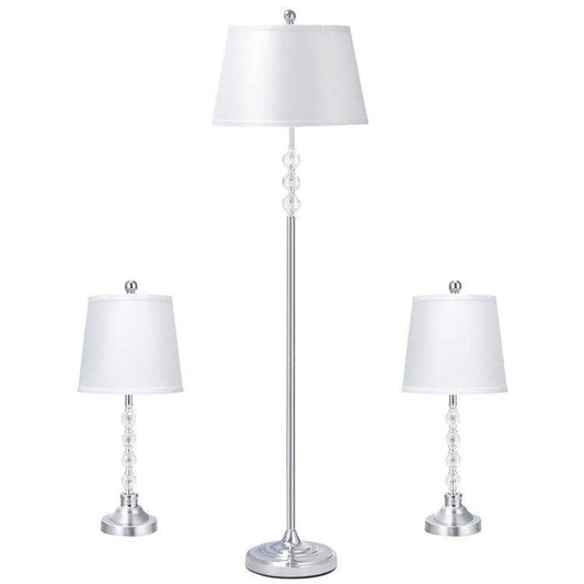 LazyLighting™ 3-Piece Floor Lamp and Table Lamps Set