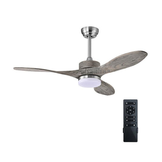 LazyLighting™ 48 Inch Wood Ceiling Fan with LED Lights and 6 Speed Levels