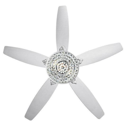 LazyLighting™ 50 Inch Electric Crystal Ceiling Fan with Light Adjustable Speed Remote Control