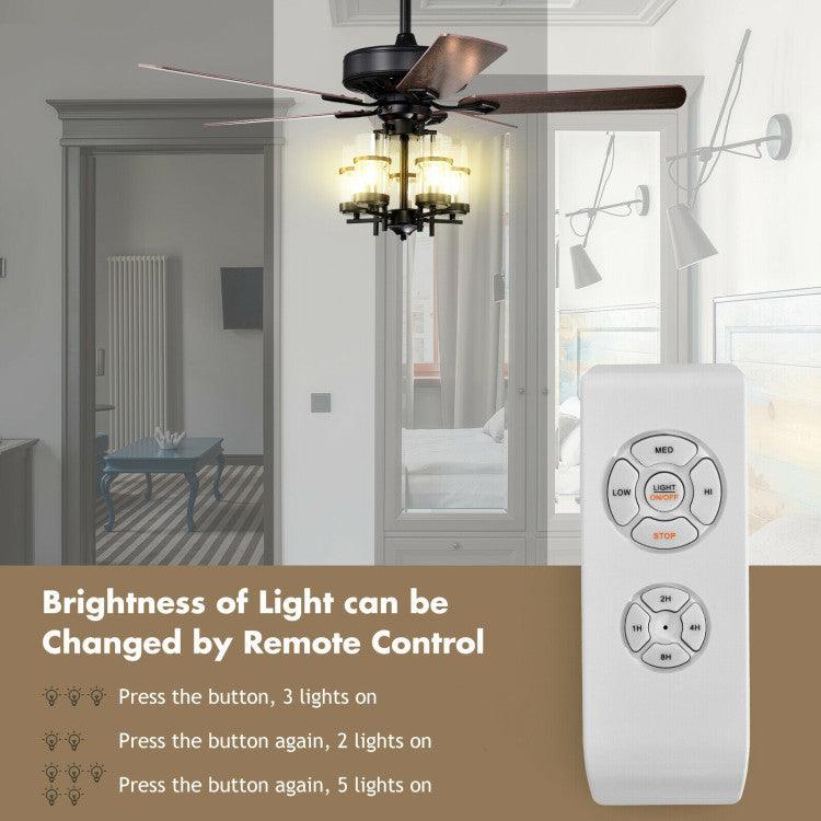 LazyLighting™ 50 Inch Noiseless Ceiling Fan Light with Explosion-proof Glass Lampshades - Lazy Pro