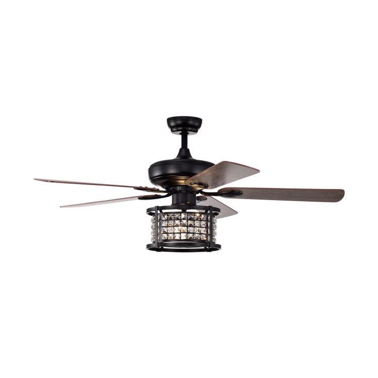 LazyLighting™ 52 Inch 3-Speed Crystal Ceiling Fan Light with Remote Control - Lazy Pro