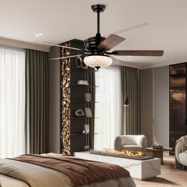 LazyLighting™ 52 Inch Ceiling Fan with 3 Wind Speeds and 5 Reversible Blades - Lazy Pro