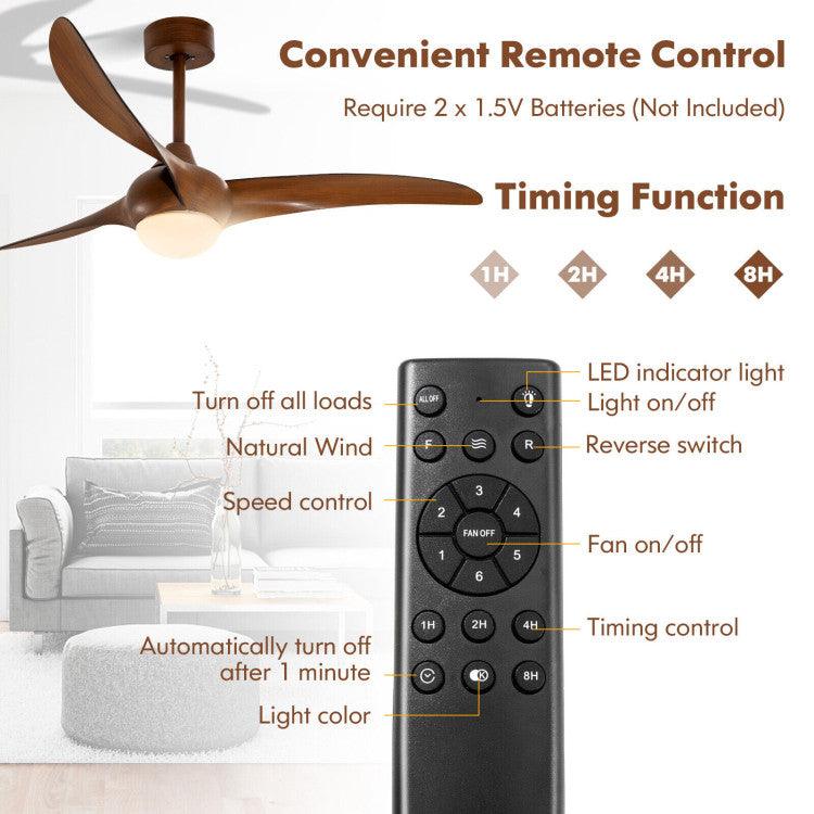 LazyLighting™ 52 Inch Ceiling Fan with Changeable Light Color and 6-Level Adjustable Speed - Lazy Pro