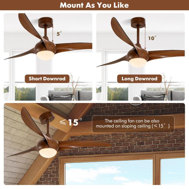 LazyLighting™ 52 Inch Ceiling Fan with Changeable Light Color and 6-Level Adjustable Speed - Lazy Pro