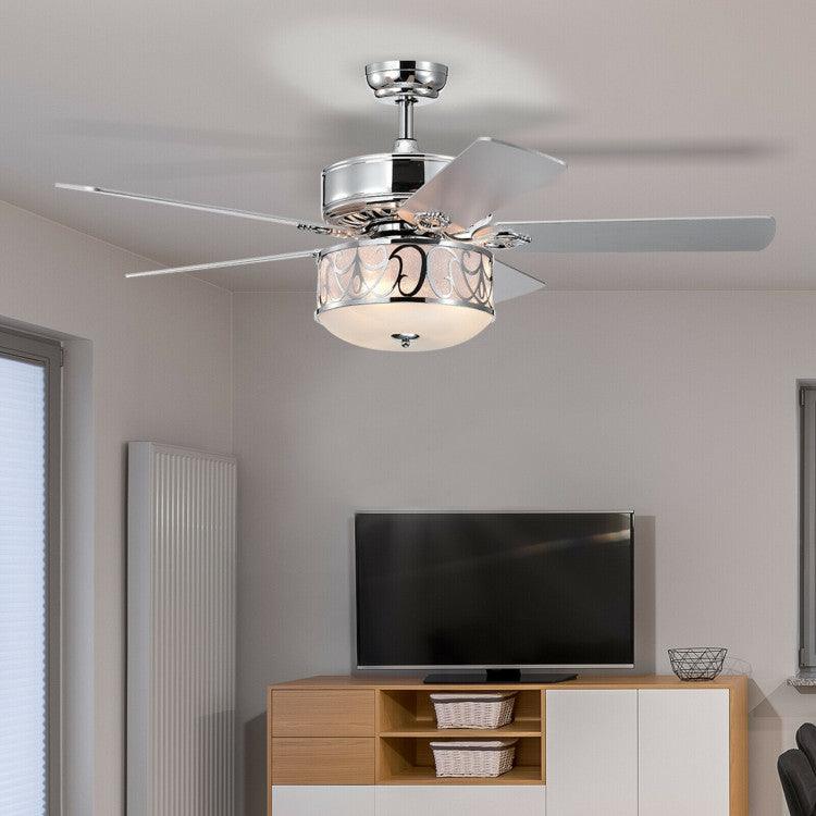 LazyLighting™ 52 Inch Ceiling Fan with Light Reversible Blade and Adjustable Speed - Lazy Pro